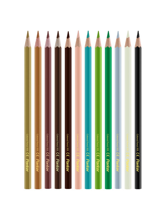 مداد رنگی پنتر جعبه مقوایی (24 رنگ)