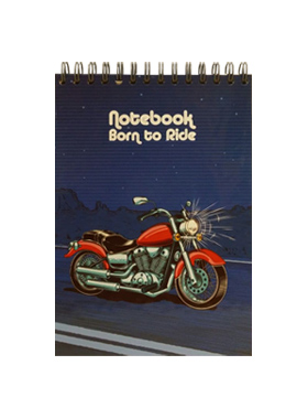 دفتر یادداشت 80 برگ جلد سخت طرح Born to Ride مدل PN-6118 پاپکو
