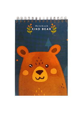 دفتر یادداشت 80 برگ جلد سخت طرح خرس مدل PN-6118 پاپکو