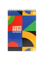 دفتر یادداشت 80 برگ جلد سخت طرح Curve nerd مدل PN-6118 پاپکو