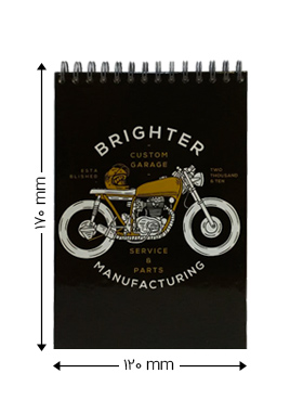 دفتر یادداشت 80 برگ جلد سخت طرح Brighter مدل PN-6118 پاپکو
