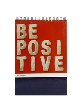 دفتر یادداشت 80 برگ جلد سخت طرح Be Positive مدل PN-6118 پاپکو