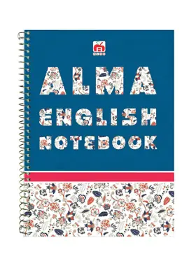 دفتر زبان 100 برگ 2 خط نهال آلما طرح گل