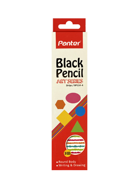 مداد مشکی پنتر طرح Strips بسته 12 تایی
