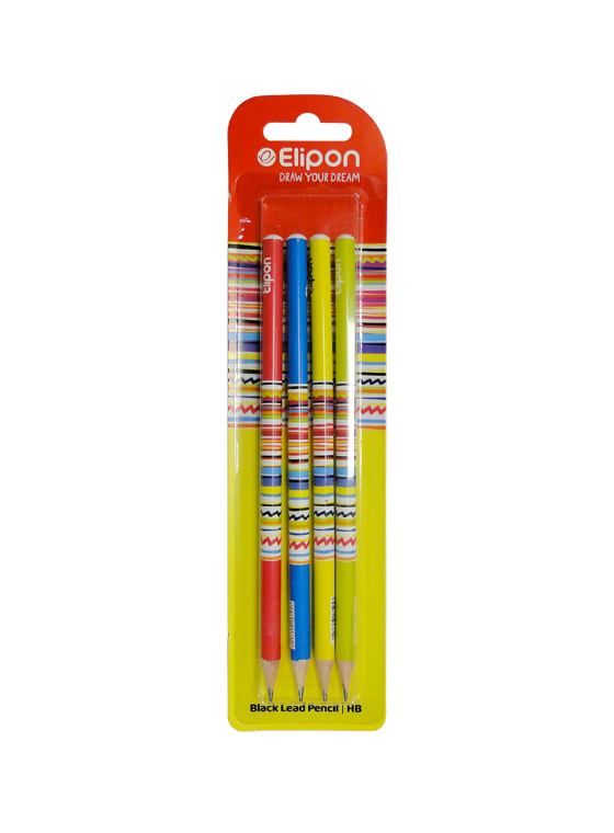 مداد HB الیپون بسته 4 عددی طرح IKAT