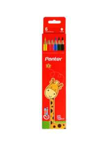 مداد رنگی پنتر جعبه مقوایی 6 رنگ طرح زرافه