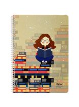 دفتر زبان 60 برگ الیپون طرح GIRL&BOOK