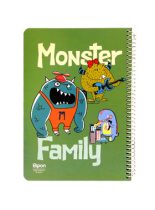 دفتر 80 برگ الیپون طرح MONSTER FAMILY