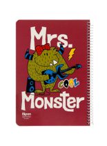 دفتر 80 برگ الیپون طرح MRS.MONSTER