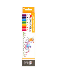 مداد رنگی 6 رنگ بلند آدمیرال جعبه مقوایی طرح دوچرخه