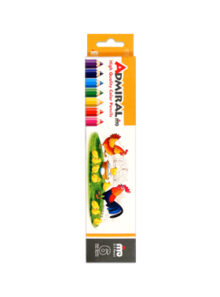 مداد رنگی 6 رنگ بلند آدمیرال جعبه مقوایی طرح مرغ&خروس