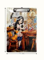 تخته شاسی A4 سویل طرح COOKING GIRL