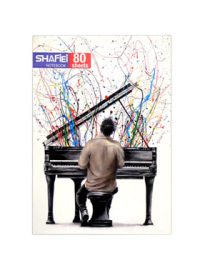 دفتر مشق 80 برگ شفیعی طرح Pianist-B