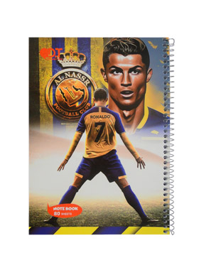 دفتر مشق 80 برگ دروس طلایی طرح Ronaldo