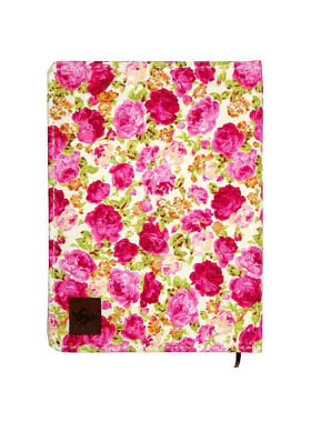دفتر یادداشت 120 برگ جلد پارچه ای دوکا طرح گل 1