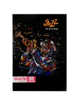 دفتر مشق 80 برگ شفیعی طرح موسیقی 4