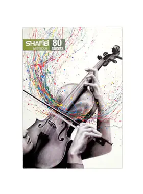 دفتر مشق 80 برگ شفیعی طرح موسیقی 5