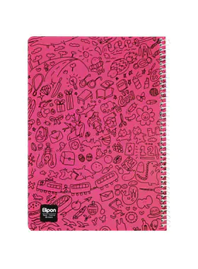 دفتر مشق 60 برگ سیمی الیپون طرح مینیمال