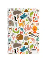 دفتر زبان 40 برگ 2 خط الیپون طرح حیوانات 5