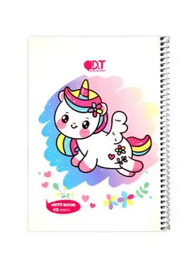 دفتر مشق 40 برگ دروس طلایی طرح کارتونی 2