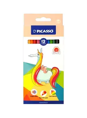 مداد رنگی 12 رنگ پیکاسو مدل GOL12C طرح 2